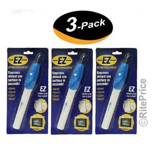 EZ Electric Engraving Pen Carve Tool Metal Engraver Jewelry Glass Steel (3 Pack)